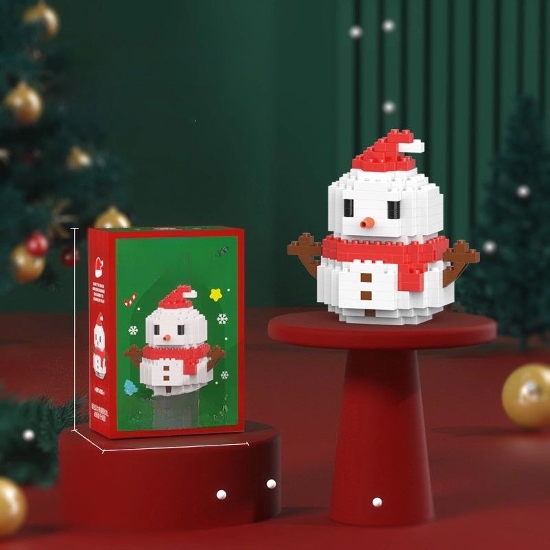 Compatible With Small Particles Christmas Building Blocks Suit Children Assembled Christmas Tree Toys Santa Claus