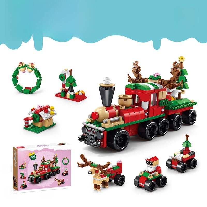 Compatible With Small Particles Christmas Building Blocks Suit Children Assembled Christmas Tree Toys Santa Claus