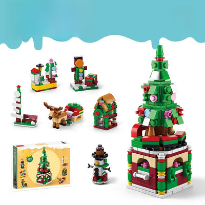 Compatible With Small Particles Christmas Building Blocks Suit Children Assembled Christmas Tree Toys Santa Claus