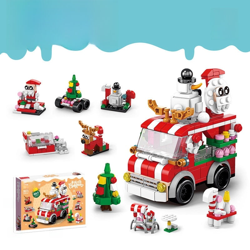 Compatible With Small Particles Christmas Building Blocks Suit Children Assembled Christmas Tree Toys Santa Claus