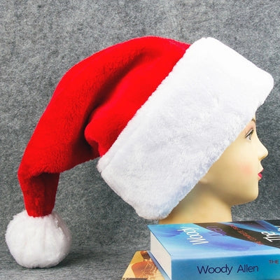 Christmas Hat Plush Christmas Hat Christmas Decorations Santa Claus Children's Hat Christmas Party Dress Up