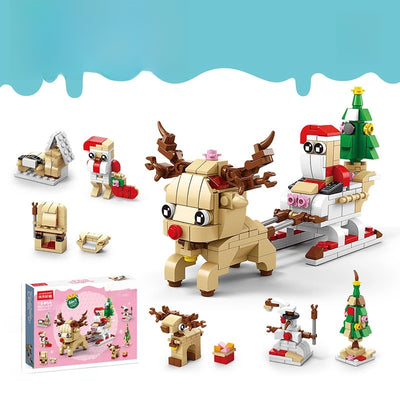 Compatible With Small Particles Christmas Building Blocks Suit Children Assembled Christmas Tree Toys Santa Claus