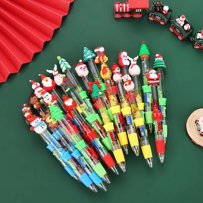 1 Piece Christmas Tree Santa Claus Snowman Christmas Learning Christmas Plastic Cute Ballpoint Pen