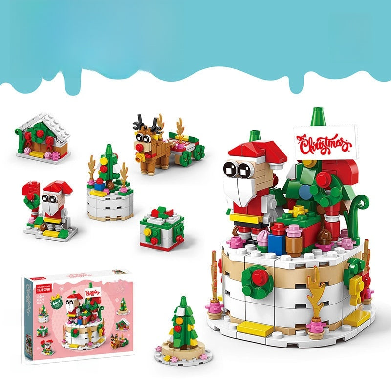 Compatible With Small Particles Christmas Building Blocks Suit Children Assembled Christmas Tree Toys Santa Claus