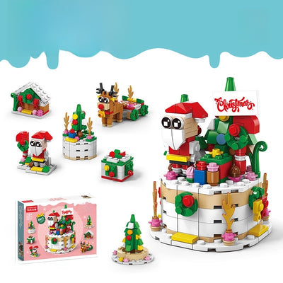 Compatible With Small Particles Christmas Building Blocks Suit Children Assembled Christmas Tree Toys Santa Claus