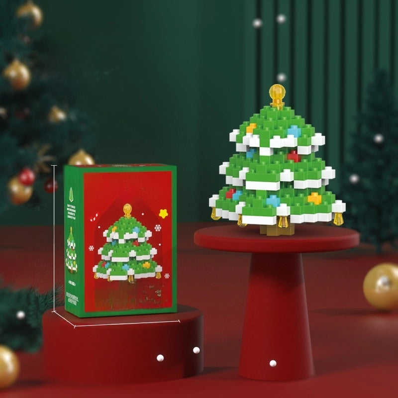 Compatible With Small Particles Christmas Building Blocks Suit Children Assembled Christmas Tree Toys Santa Claus