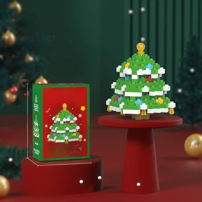 Compatible With Small Particles Christmas Building Blocks Suit Children Assembled Christmas Tree Toys Santa Claus