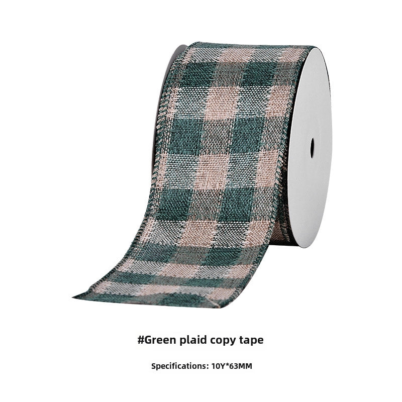 YAMA Boutique Christmas Snow Velvet Copy Edge Ribbon Christmas Decoration Ribbon Christmas Tree Gift Packaging Iron Wire Ribbon