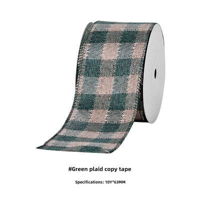 YAMA Boutique Christmas Snow Velvet Copy Edge Ribbon Christmas Decoration Ribbon Christmas Tree Gift Packaging Iron Wire Ribbon