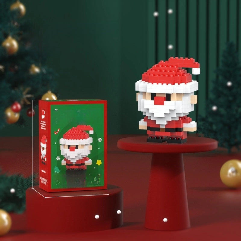 Compatible With Small Particles Christmas Building Blocks Suit Children Assembled Christmas Tree Toys Santa Claus