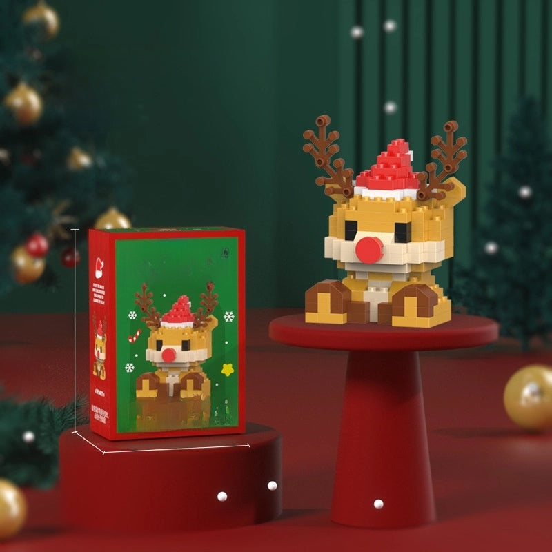 Compatible With Small Particles Christmas Building Blocks Suit Children Assembled Christmas Tree Toys Santa Claus