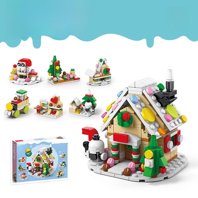 Compatible With Small Particles Christmas Building Blocks Suit Children Assembled Christmas Tree Toys Santa Claus